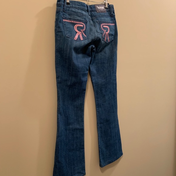 Rock & Republic Kasandra Rhinestone  Bootcut  Low Rise Jeans - size 26 - Picture 2 of 8